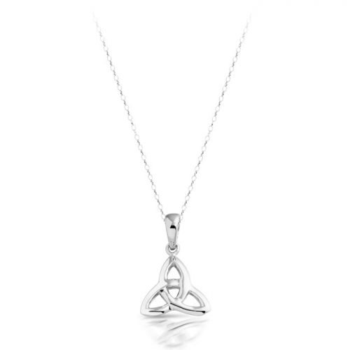 White Gold Trinity Knot Celtic Pendant - P184W