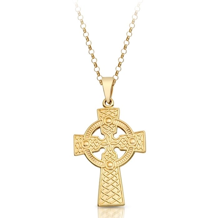Celtic Cross Necklace Real 14k Solid Gold by Demir Uluer Tiny Celtic Cross  Jewelry Dainty Yellow Gold Celtic Cross Pendant Gift for Her - Etsy