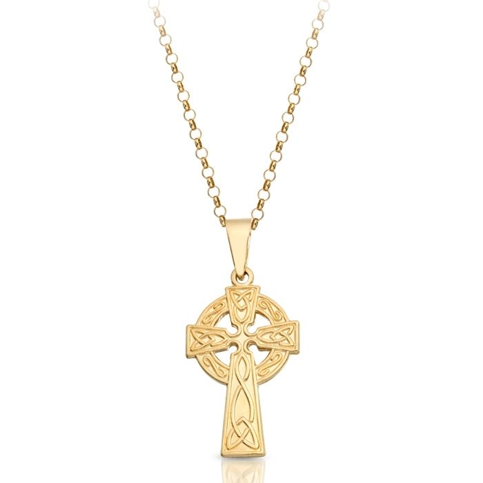 10K Yellow Gold Celtic Warrior Cross — Real Irish