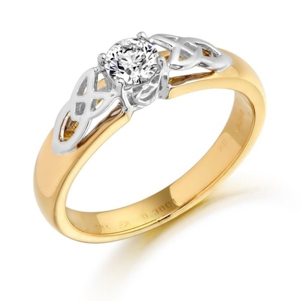 18ct Gold Diamond Celtic Ring-DPL498CL