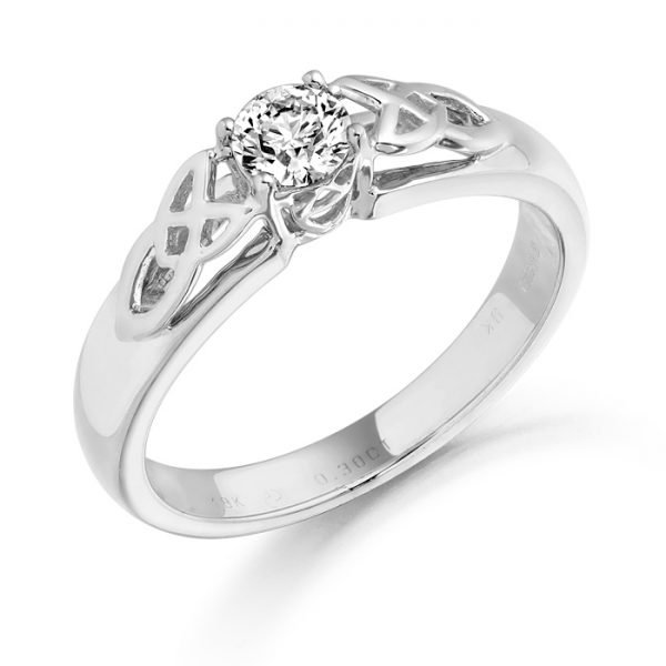 18ct Gold Diamond Celtic Ring-DPL498WCL