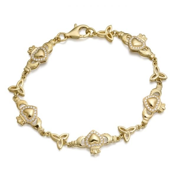 Gold Claddagh Bracelet - CLB32CL