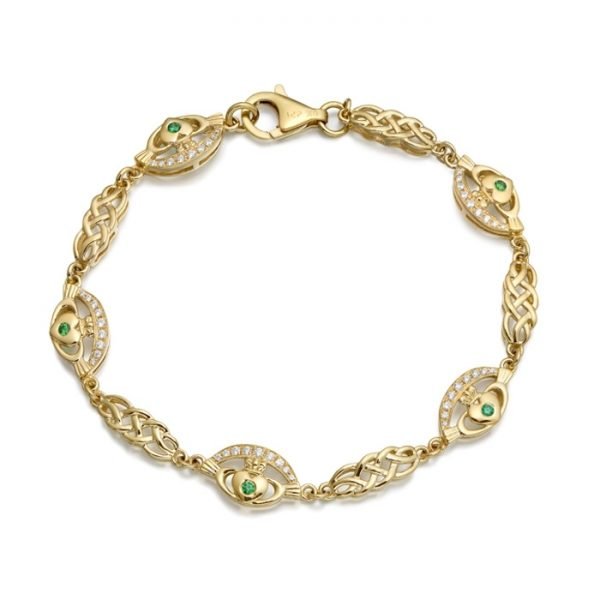 Claddagh Bracelet with Celtic Knot - CLB35CL