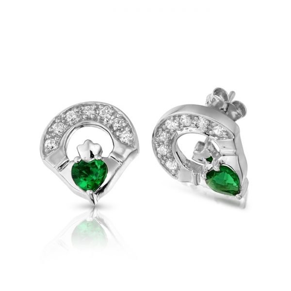 Claddagh Earrings-E187GWCL