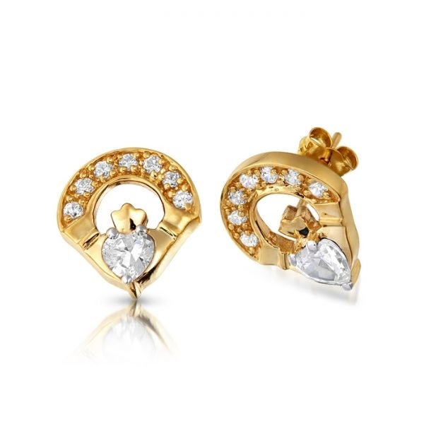 Claddagh Earrings-E187CL