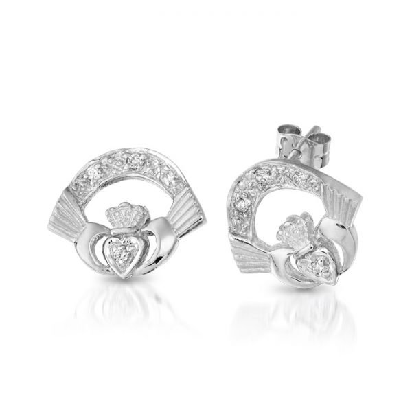 Claddagh Earrings-CLEWCZCL