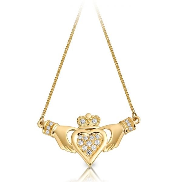 Claddagh Necklace Pendant-P038CL