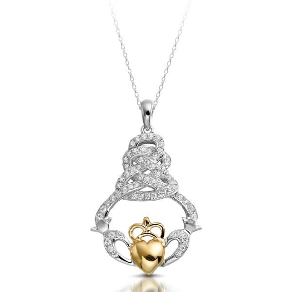 Claddagh Pendant-P017WCL