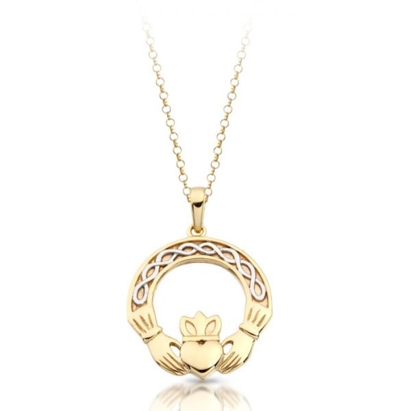 Gold Claddagh Pendant-P025CL