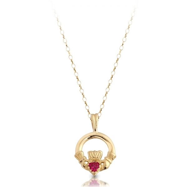 Gold Claddagh Pendant-P130RCL