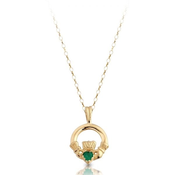 Gold Claddagh Pendant-P130GCL