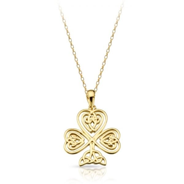 Shamrock Celtic Pendant-P032CL