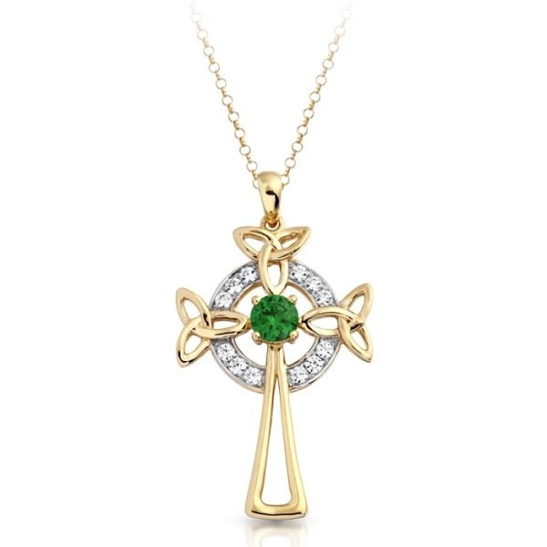 9K Gold Celtic Cross-C01CL