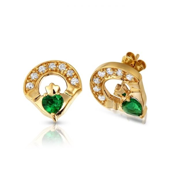 Claddagh Earrings-E187GCL