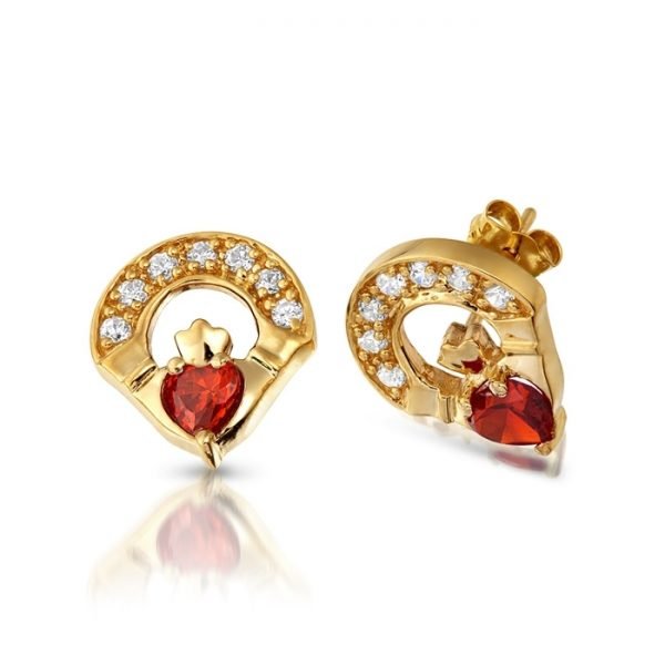 Claddagh Earrings-E187GARCL