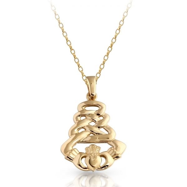 Gold Claddagh Pendant-P33CL