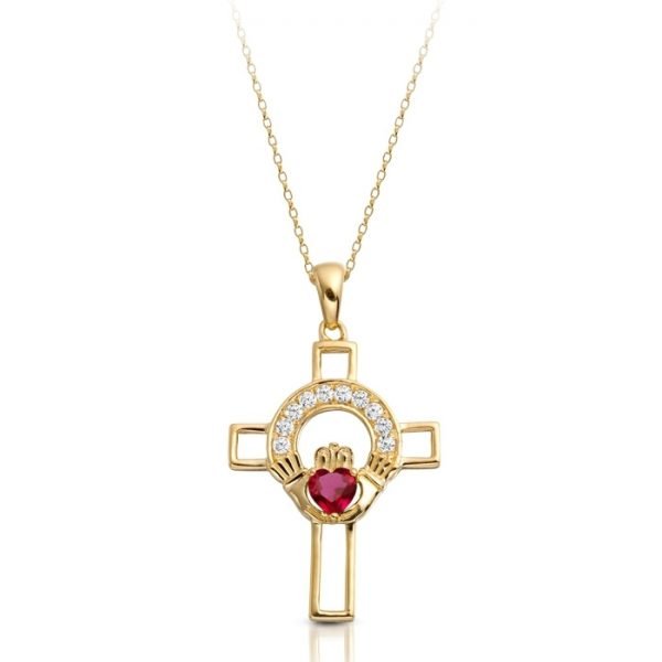 9ct Gold Claddagh Cross-C125RCL