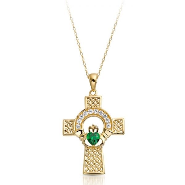 Gold Claddagh Cross-C126GCL