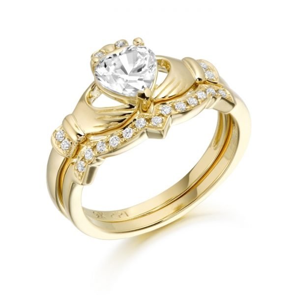 9ct Gold Claddagh Ring Set-CL34CL