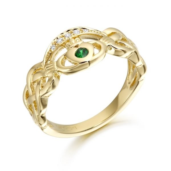 Claddagh Ring with Celtic Knot-CL35CL