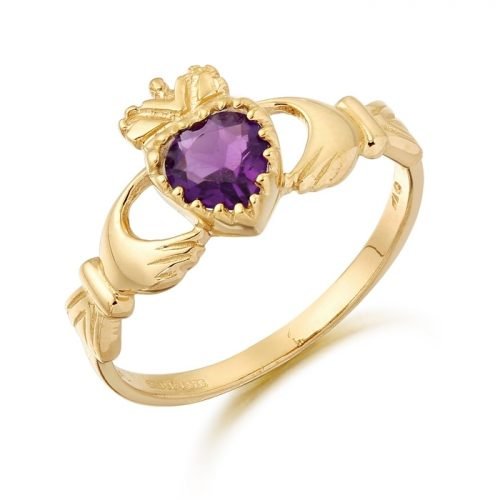 Amethyst Claddagh Ring.