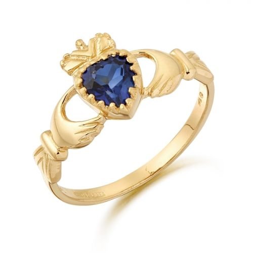 Sapphire Claddagh Ring