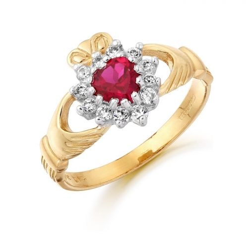 Ruby Claddagh Ring