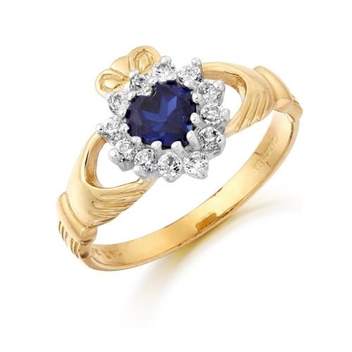 Sapphire Claddagh Ring