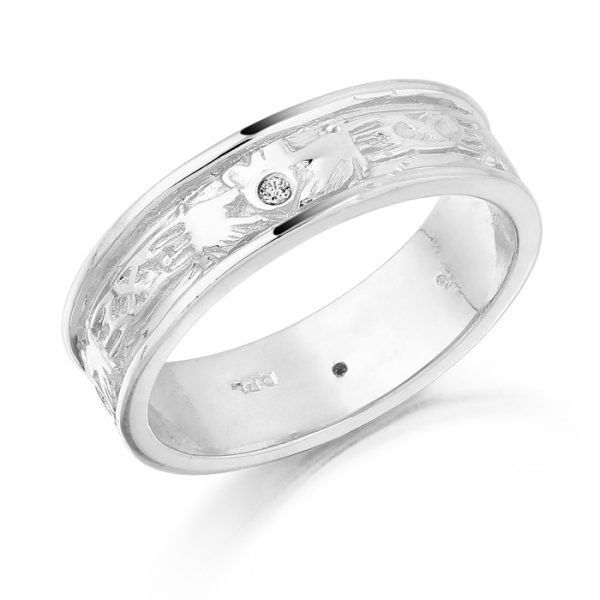 Claddagh Wedding Ring-CL23WCL