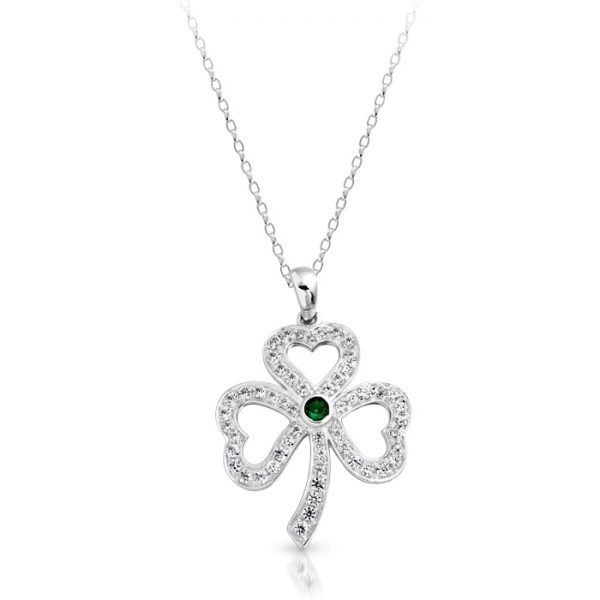 Silver Shamrock Pendant-SP019CL