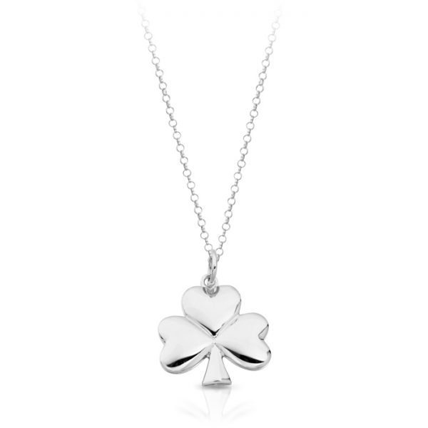 Silver Shamrock Pendant-SP027CL