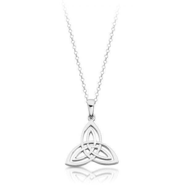 Silver Trinity Knot Celtic Pendant-SP028CL