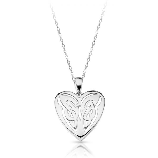 Silver Celtic Heart Pendant-SP029CL