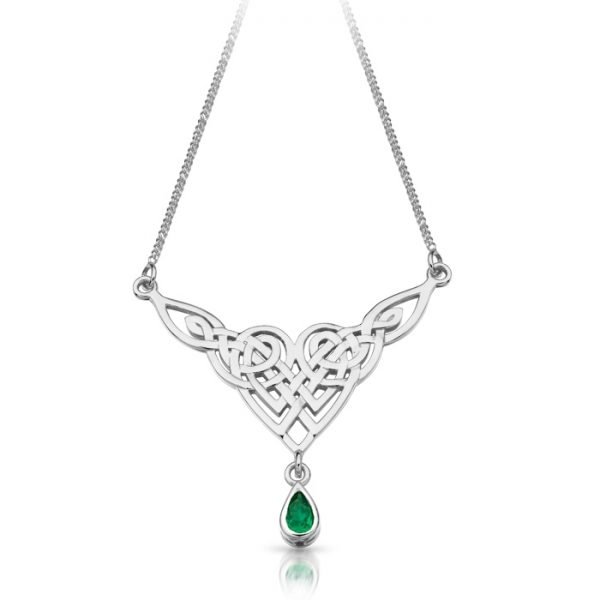 Silver Celtic Necklace-SP035GCL