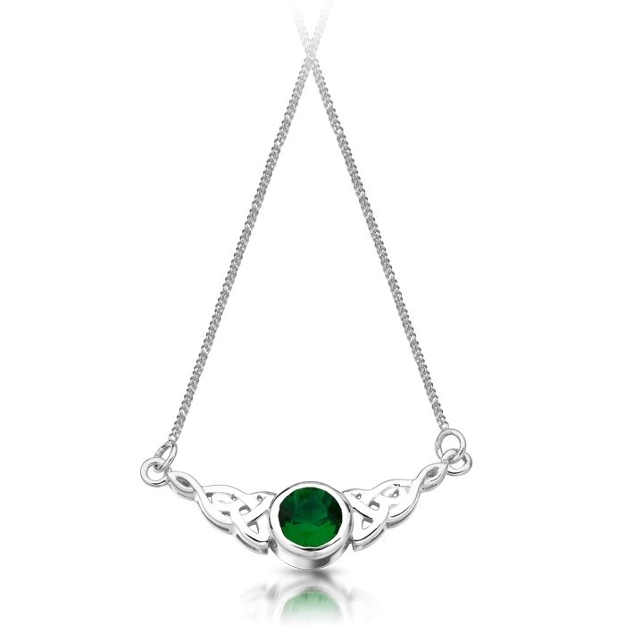Celtic Trinity Knot Emerald Pendant | Celtic Pendants