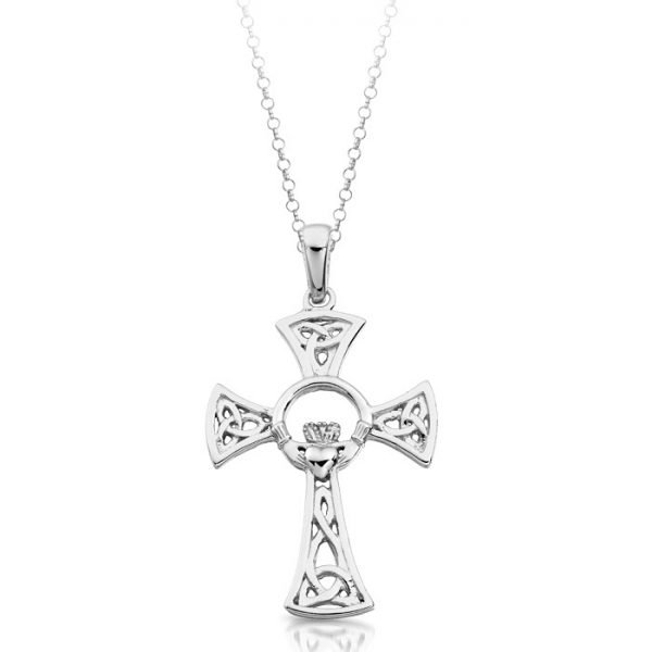 Silver Claddagh Cross-SC03CL