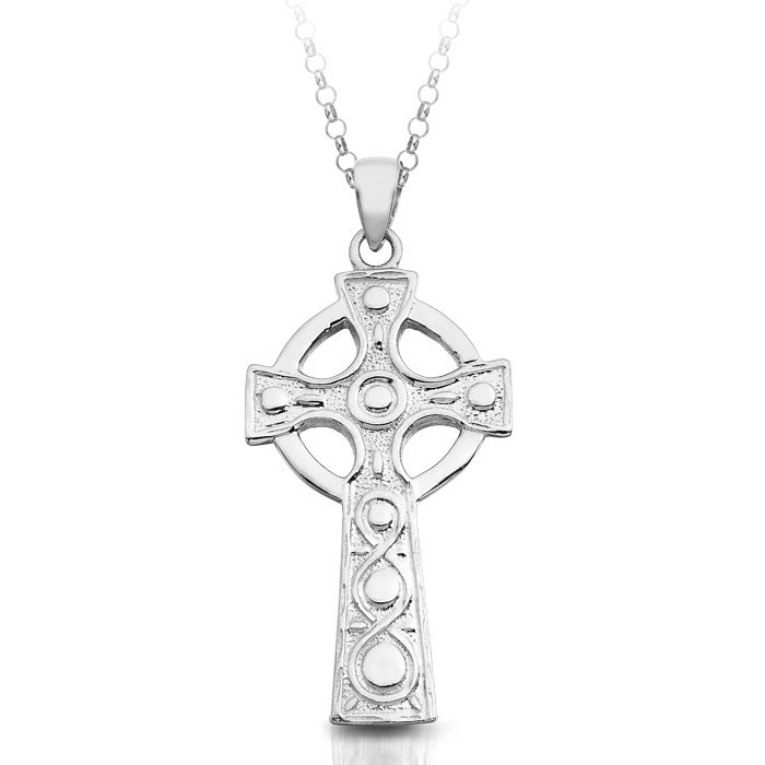 Traditional Celtic Cross Necklace – Celtic Crystal Design Jewelry