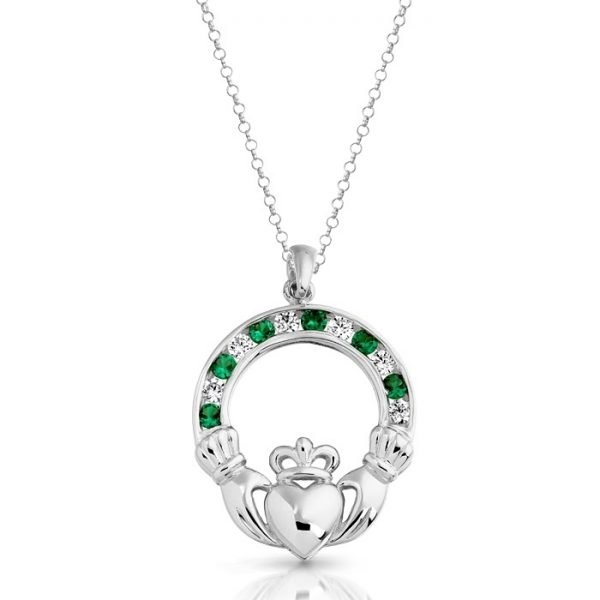 Silver Claddagh Pendant-SP014GCL