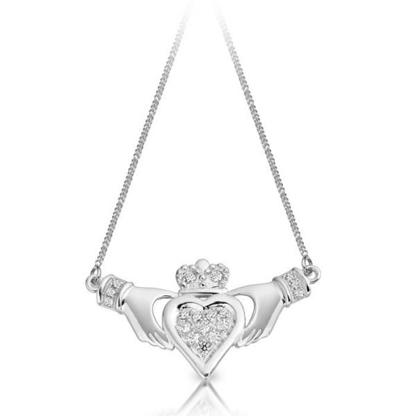 Silver Claddagh Pendant-SP038CL