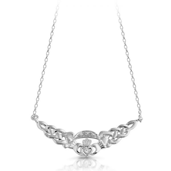 Silver Claddagh Necklace-SP01CL