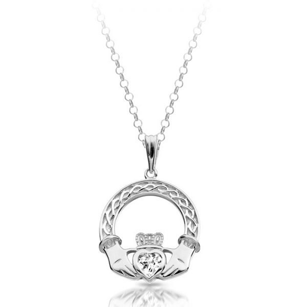 Silver Claddagh Pendant-SP023CL