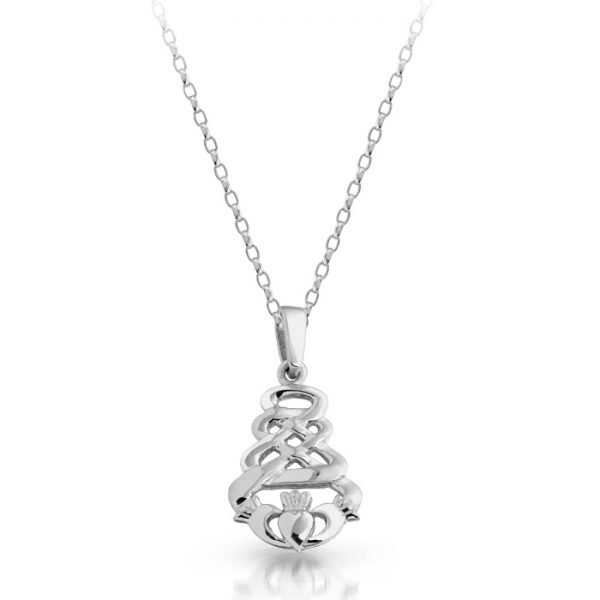 Silver Claddagh Pendant-SP32CL