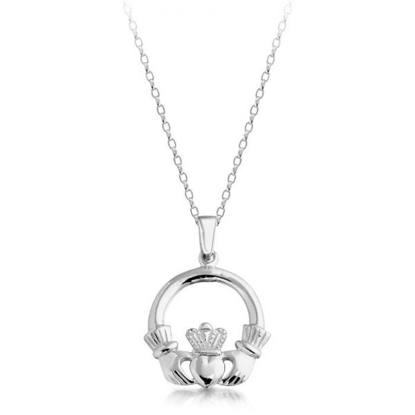 Silver Claddagh Pendant-SP04CL