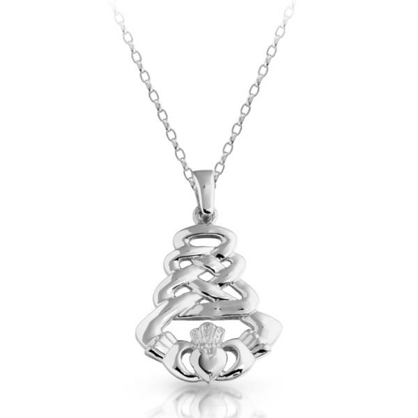 Silver Claddagh Pendant-SP33CL