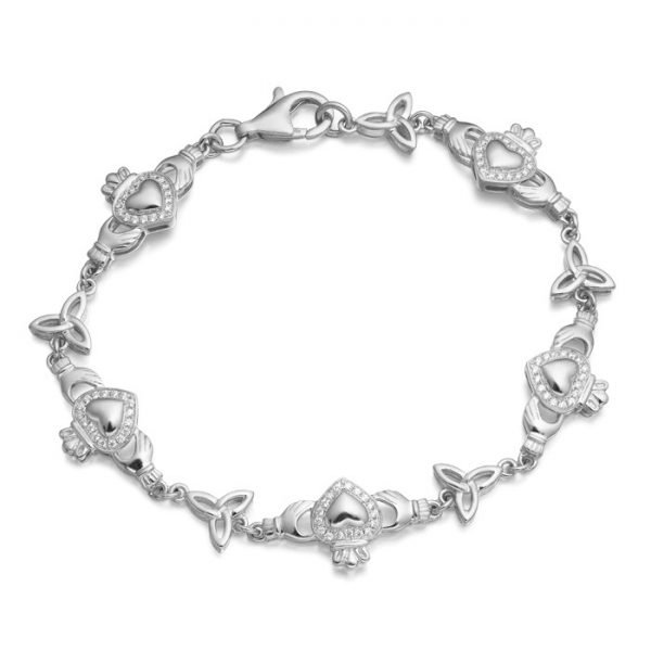 Silver Claddagh Bracelet-SCLB32CL