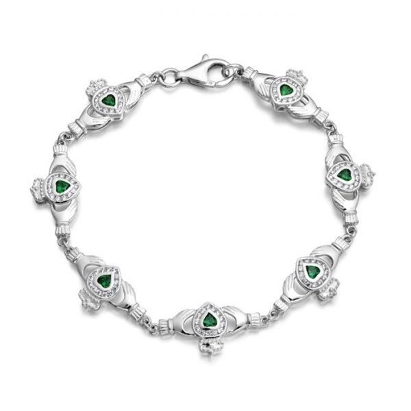 Silver Claddagh Bracelet - SCLB38CL