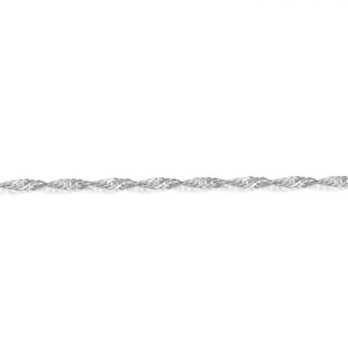 9ct White Gold Twisted Curb Chain - DISCO20WCL