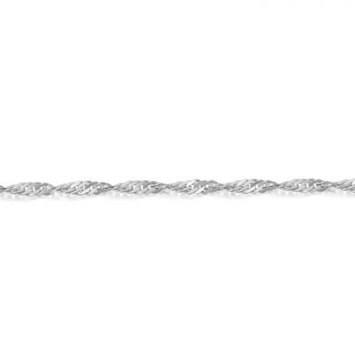 9ct White Gold Twisted Curb Chain - DISCO25WCL