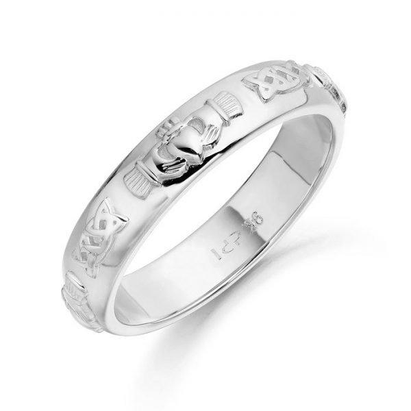 Silver Claddagh Wedding Ring-SCL41CL