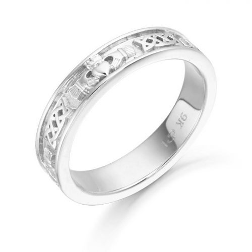 Silver Claddagh Wedding Ring.